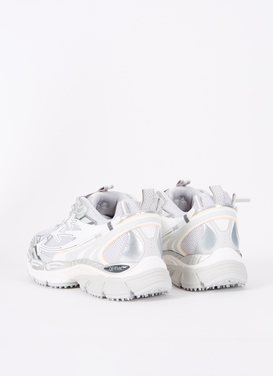 Off-White Ow Be Right Back sneaker met mesh details - achterkant 3 grijs