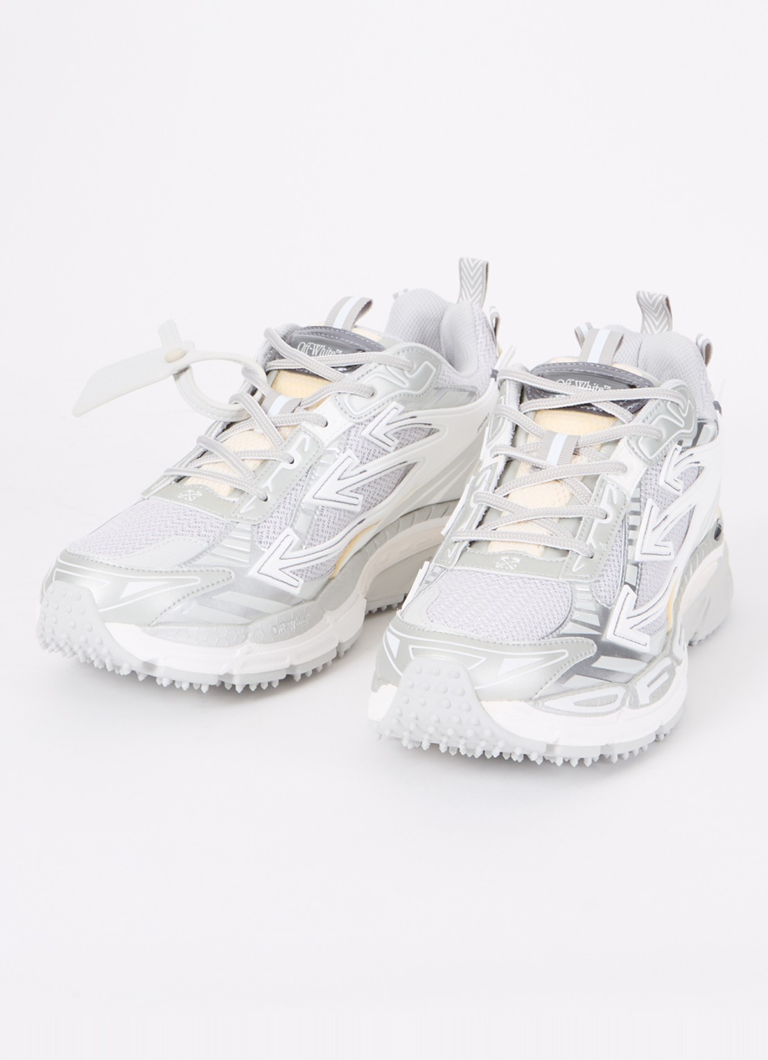 Off-White Ow Be Right Back sneaker met mesh details - detail 4 grijs