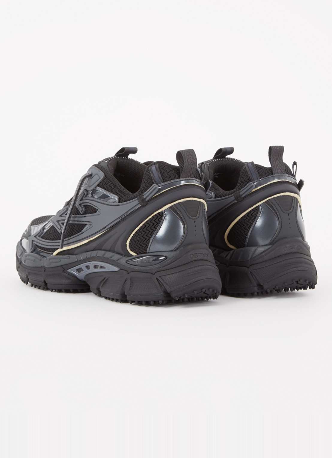 Off-White Ow Be Right Back sneaker met mesh details - achterkant 3 zwart
