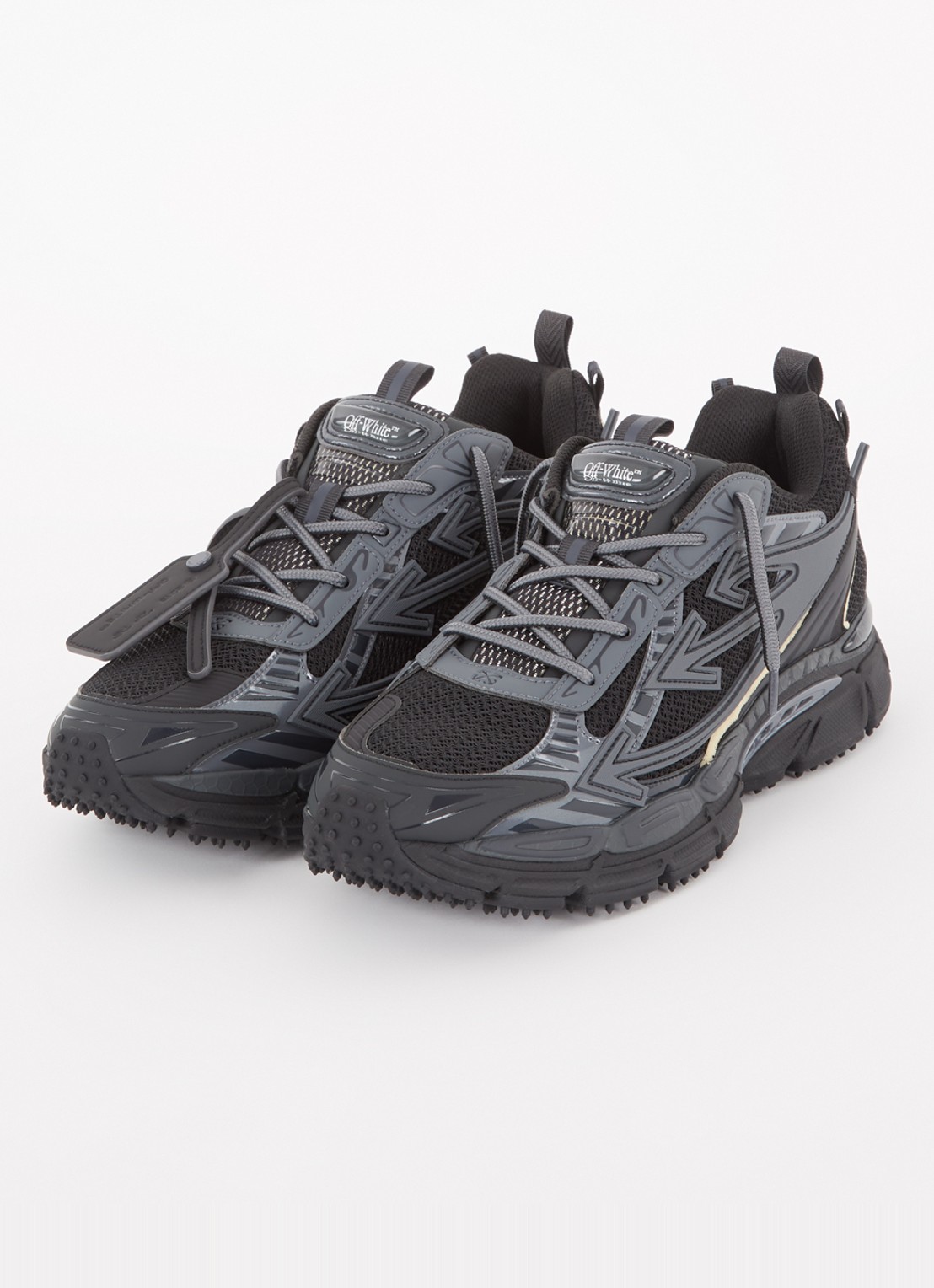 Off-White Ow Be Right Back sneaker met mesh details - detail 4 zwart