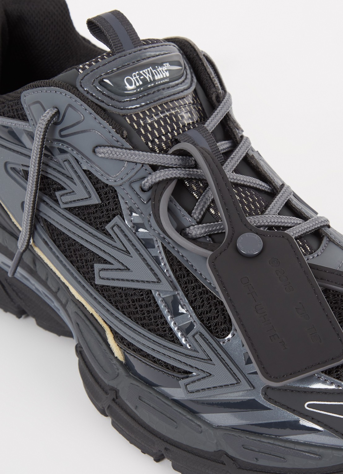 Off-White Ow Be Right Back sneaker met mesh details - detail 7 zwart