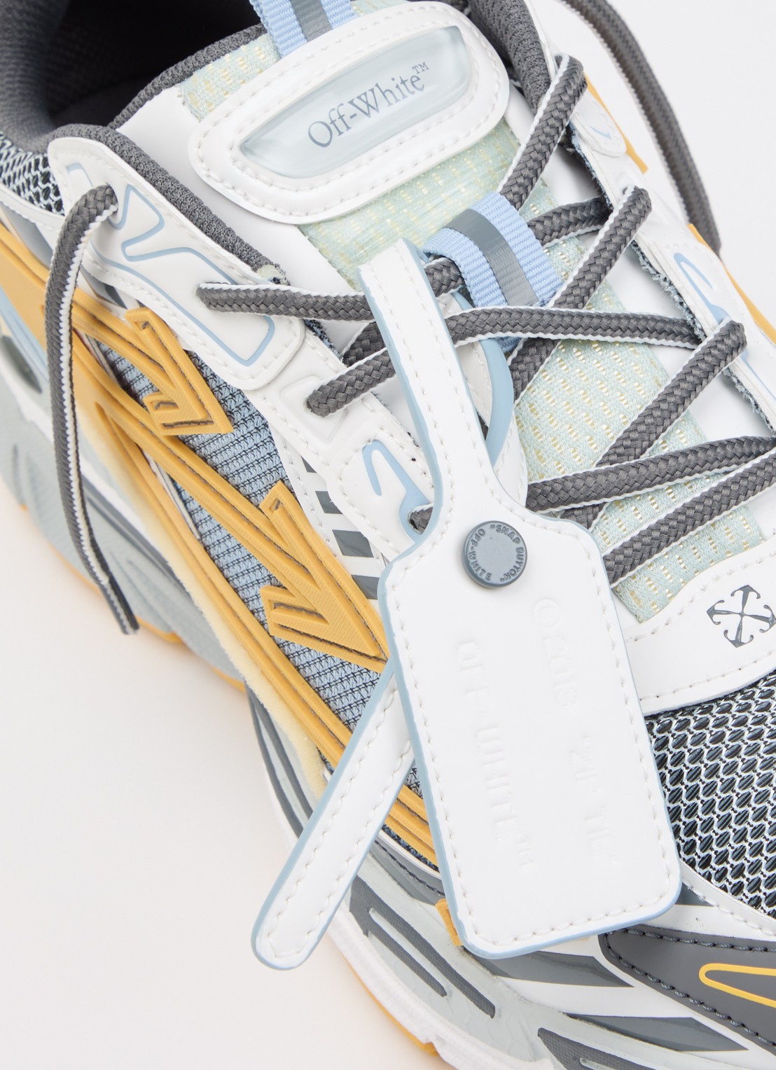 Off-White Ow Be Right Back sneaker met mesh details - detail 5 lichtoranje