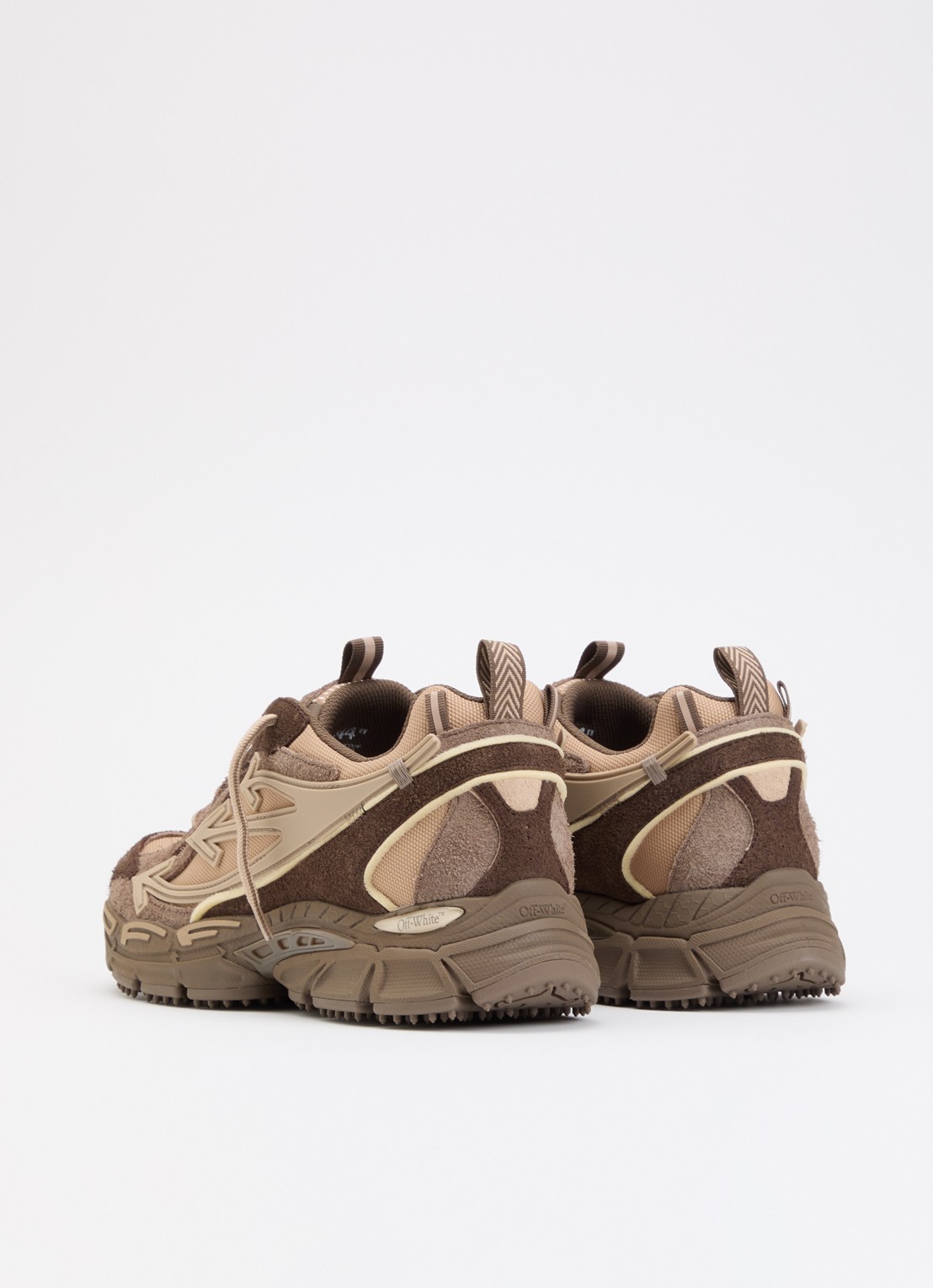 Off-White Ow Be Right Back sneaker van suède - achterkant 2 bruin