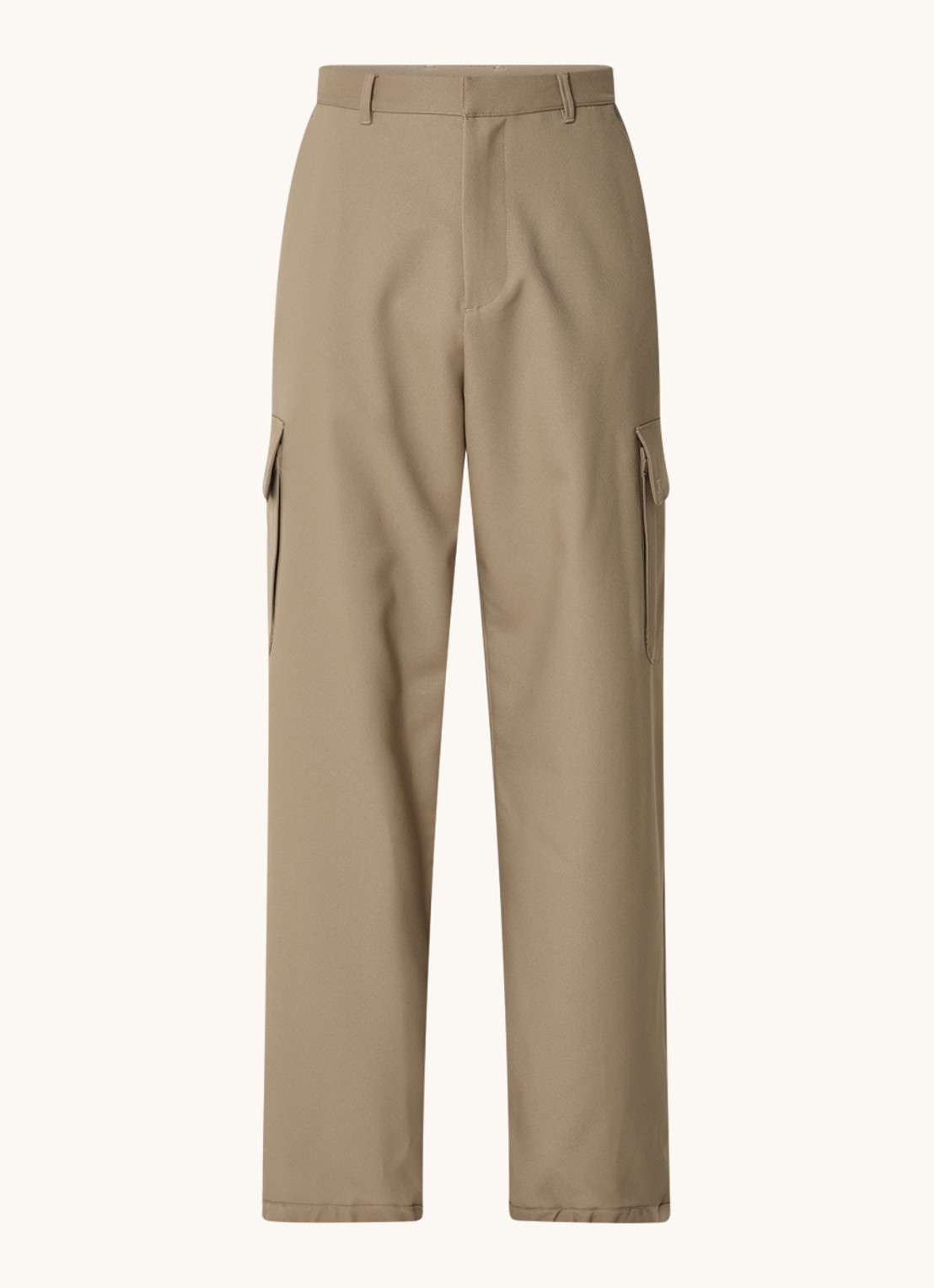 Off-White Ow Emb Drill wide fit cargobroek met klepzakken - voorkant 2 beige
