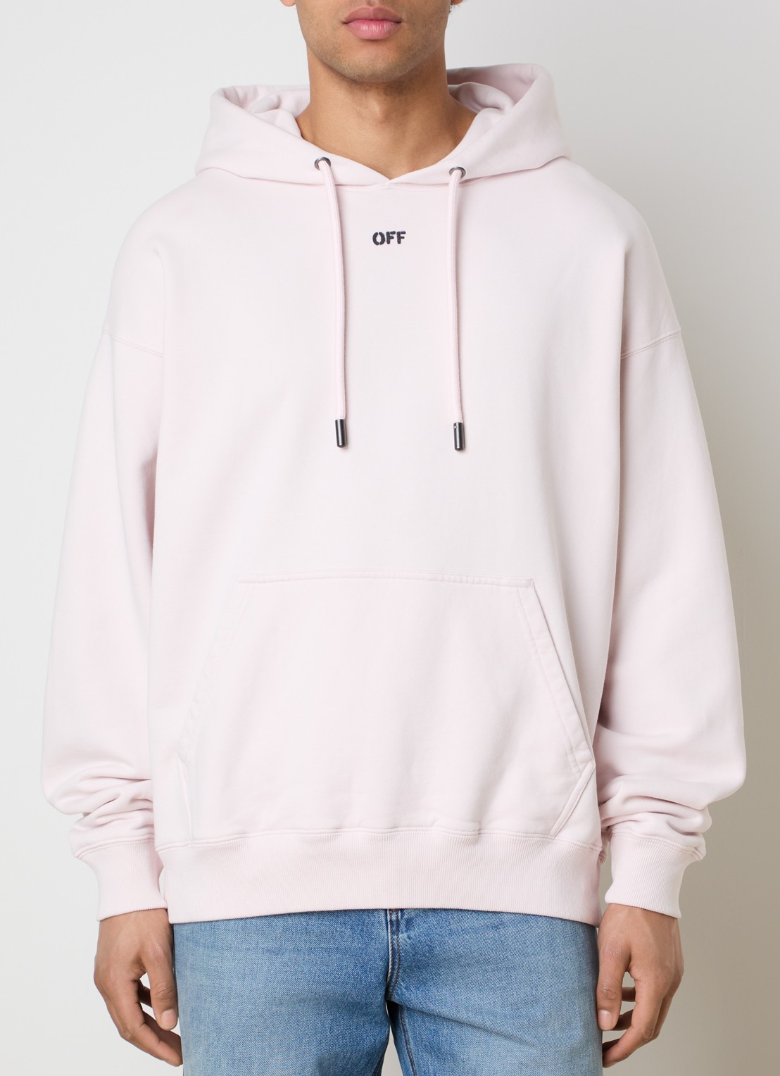 Off-White Paint Arrow hoodie met logo- en backprint - achterkant lichtroze