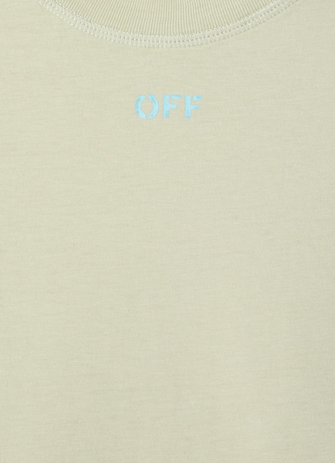Off-White Pixel Arrow cropped T-shirt met logo - detail 2 lindegroen
