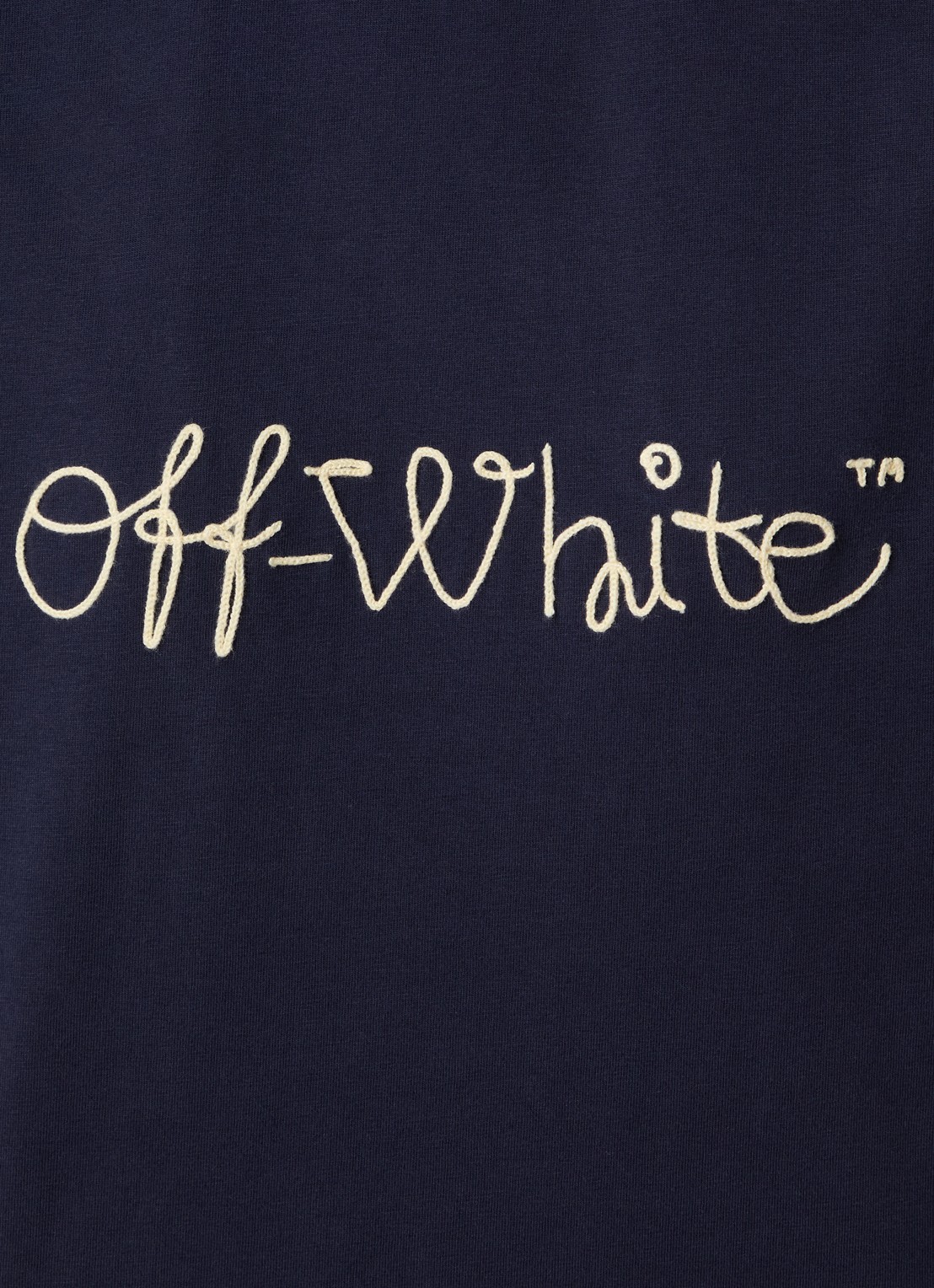 Off-White Script T-shirt met logo - detail 5 donkerblauw
