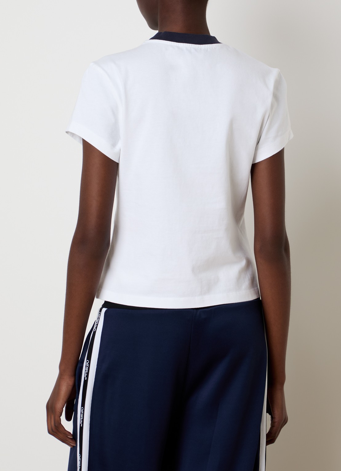 Off-White Script T-shirt met logo - achterkant wit