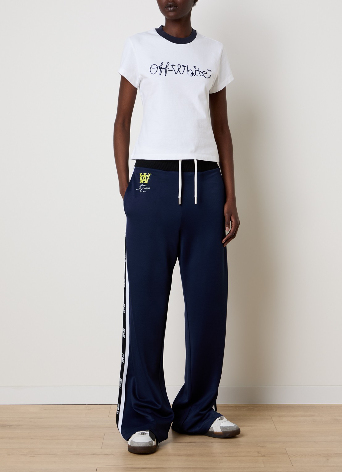 Off-White Script T-shirt met logo - voorkant 3 wit