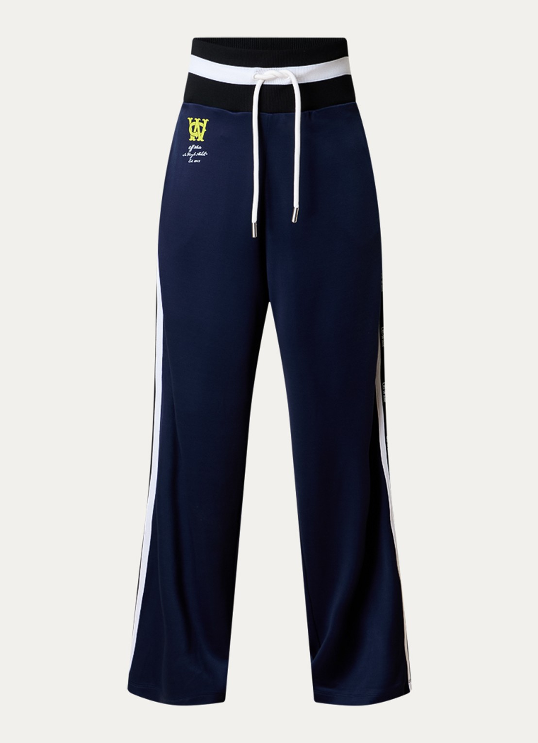 Off-White Serena high waist loose fit joggingbroek met logo - voorkant 5 donkerblauw