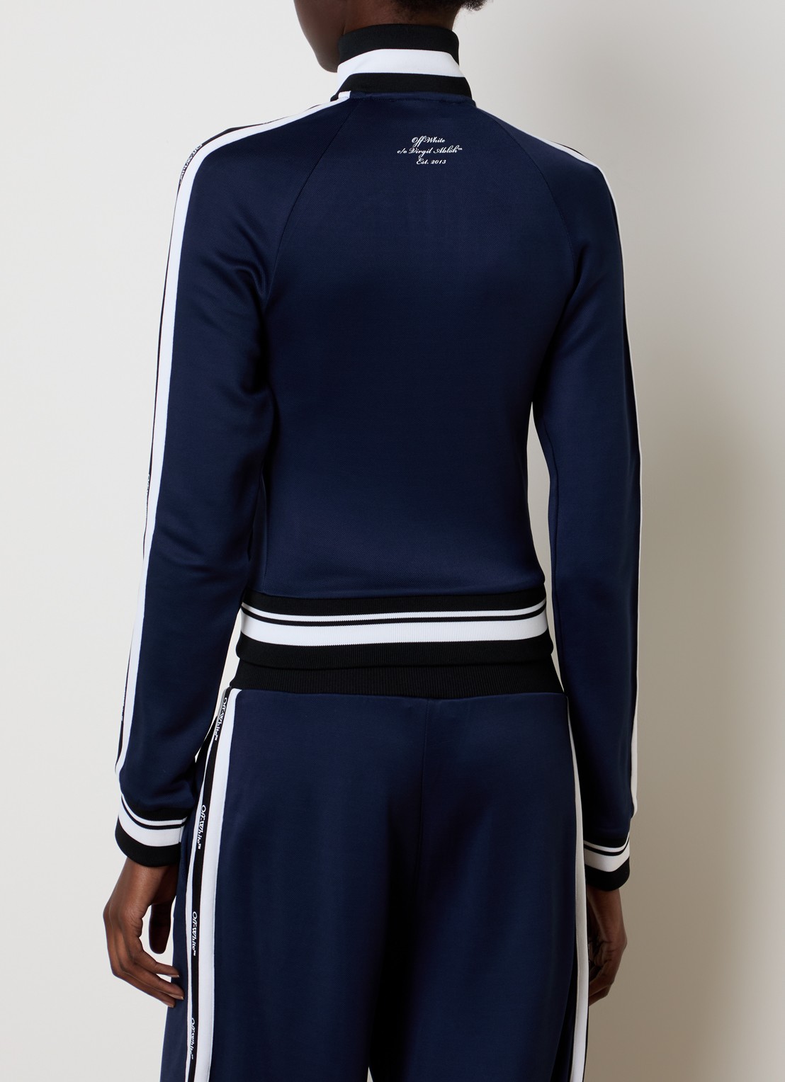 Off-White Serena sweatvest met logo - achterkant donkerblauw