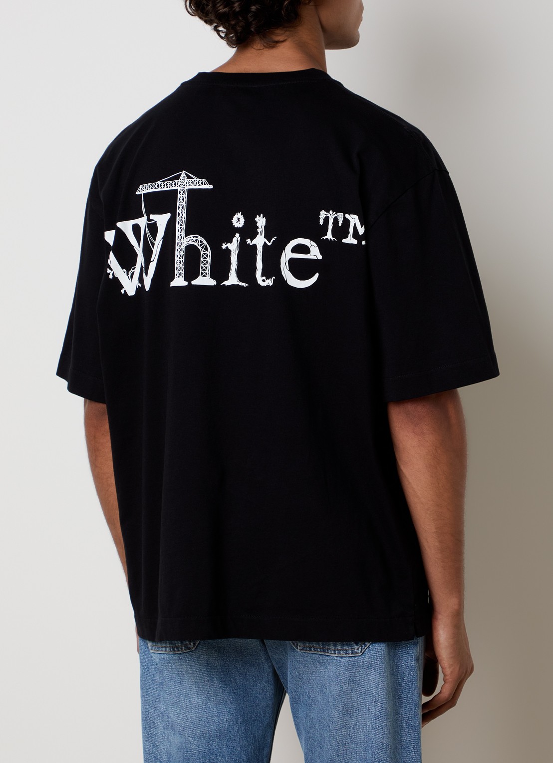 Off-White Shared T-shirt met logo- en backprint - achterkant 3 zwart