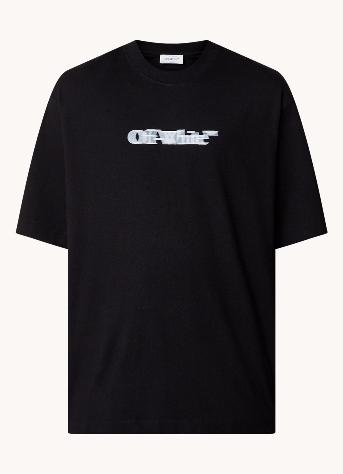 Off-White Sliding Book Skate T-shirt met logoprint  - voorkant 4 zwart