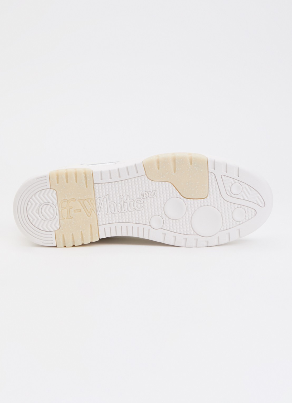 Off-White Slim Out Of Office sneaker met details van leer en suède - detail 4 gebroken wit