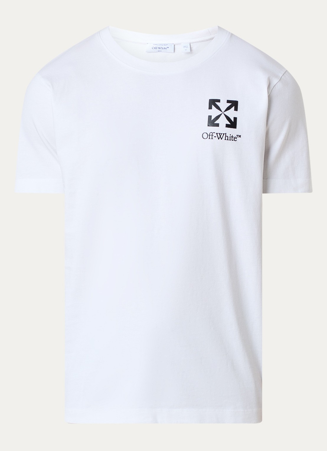 Off-White Small Arrow T-shirt met logoprint - voorkant 3 wit