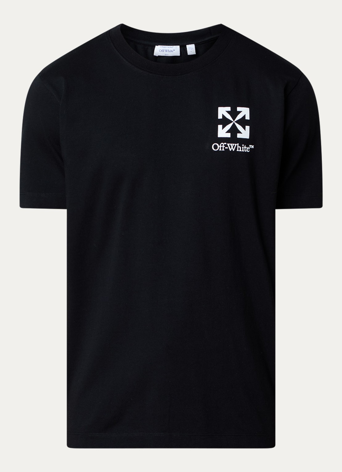 Off-White Small Arrow T-shirt met logoprint - voorkant 2 zwart
