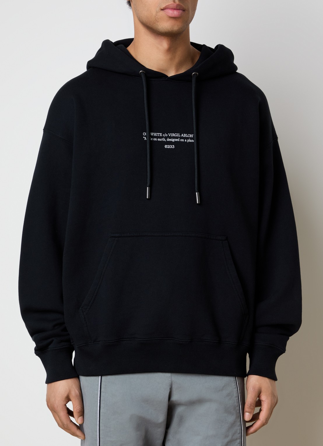 Off-White Statement hoodie met logoprint - detail 4 zwart