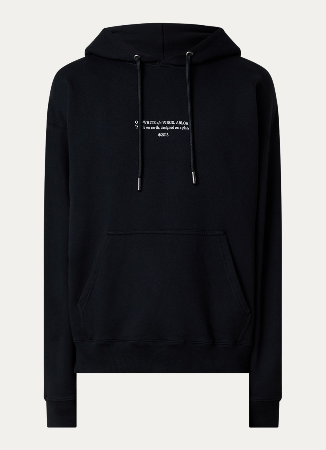 Off-White Statement hoodie met logoprint - voorkant zwart