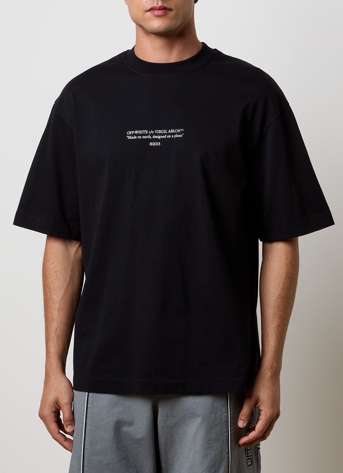 Off-White Statement T-shirt met logoprint - detail 4 zwart