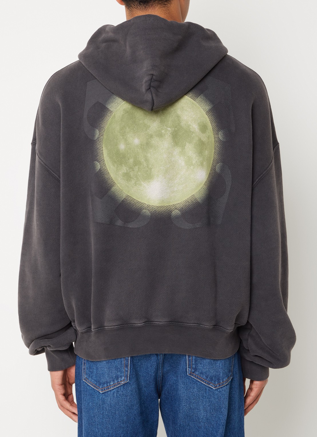 Off-White Super Moon hoodie met backprint  - detail 4 antraciet