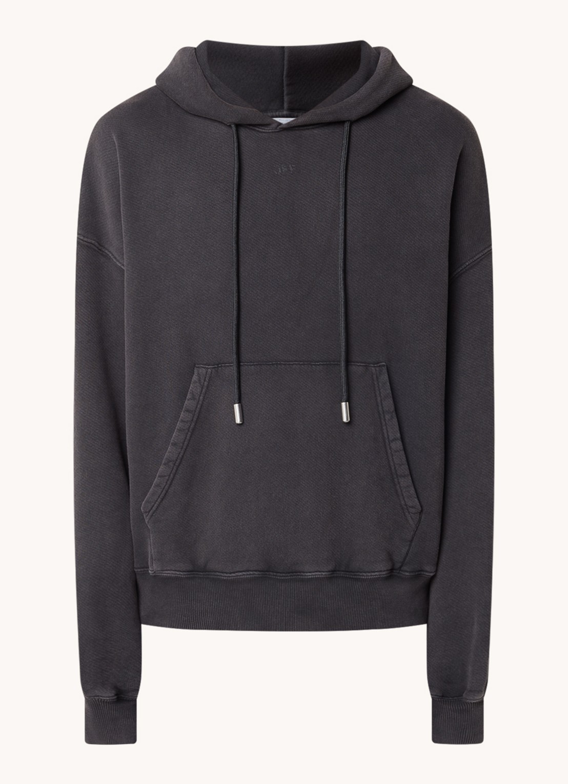 Off-White Super Moon hoodie met backprint  - voorkant 2 antraciet