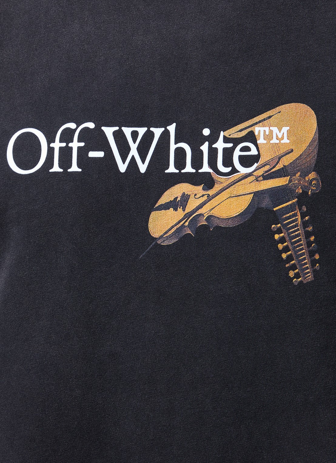 Off-White T-shirt met logo- en backprint - detail 5 antraciet