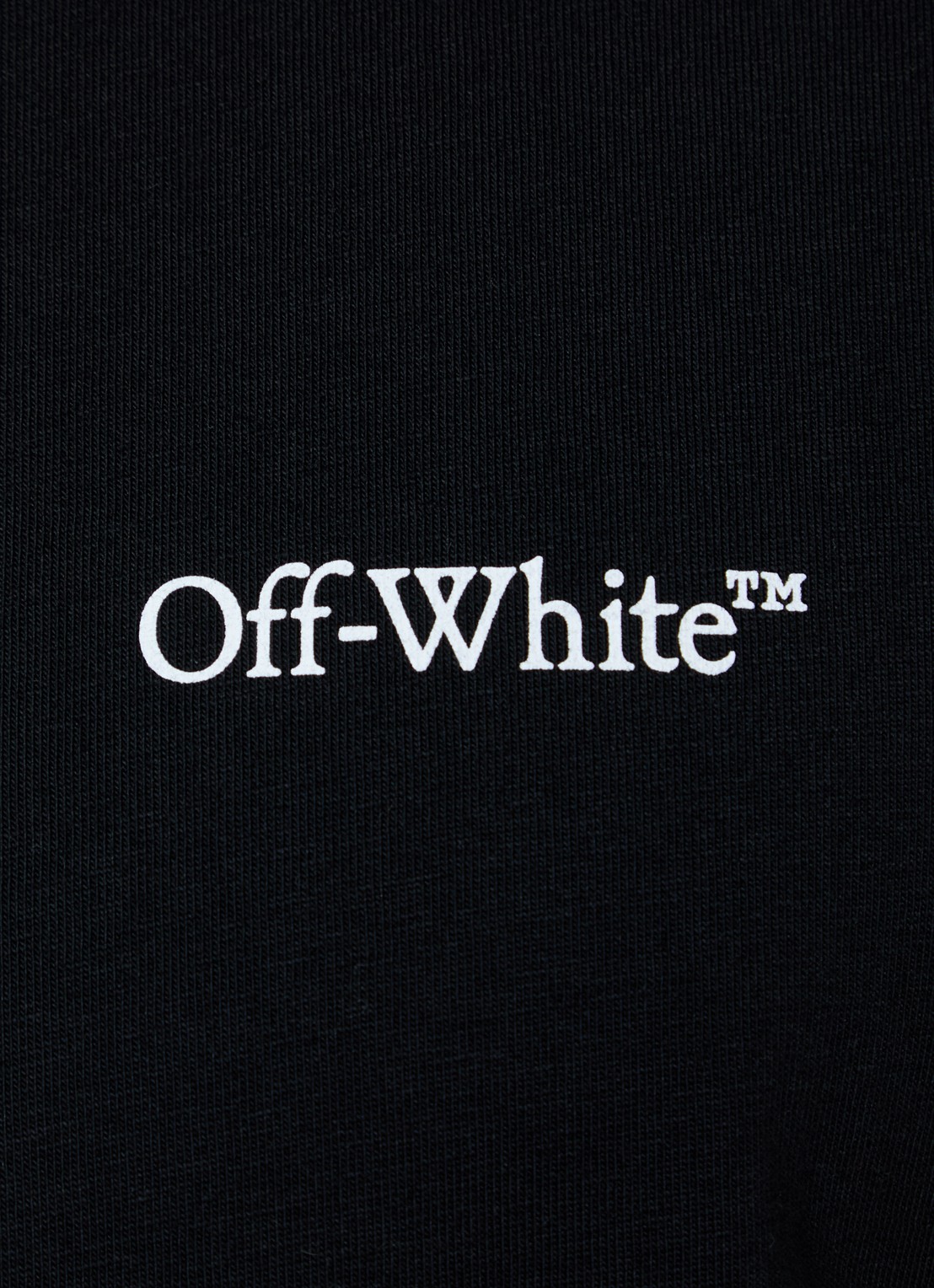 Off-White T-shirt met logo- en backprint - detail 2 zwart