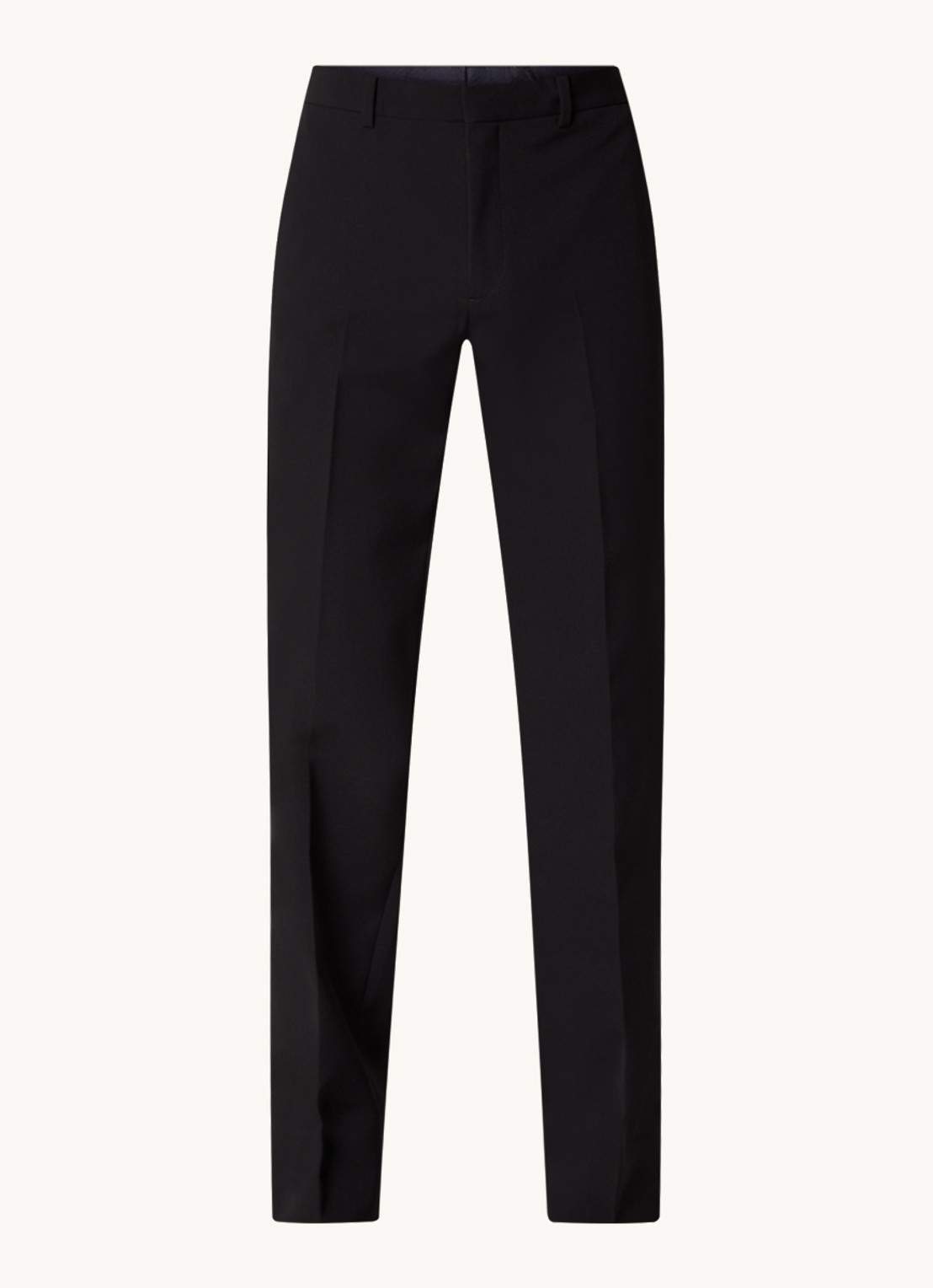 Off-White Tapered fit pantalon van wol met ritsdetail - voorkant 5 zwart