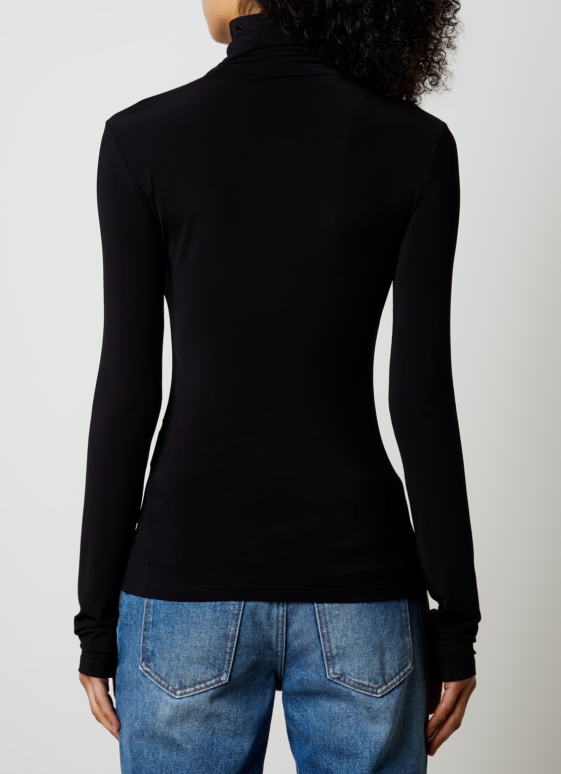 Off-White Top met col en logo - achterkant 5 zwart