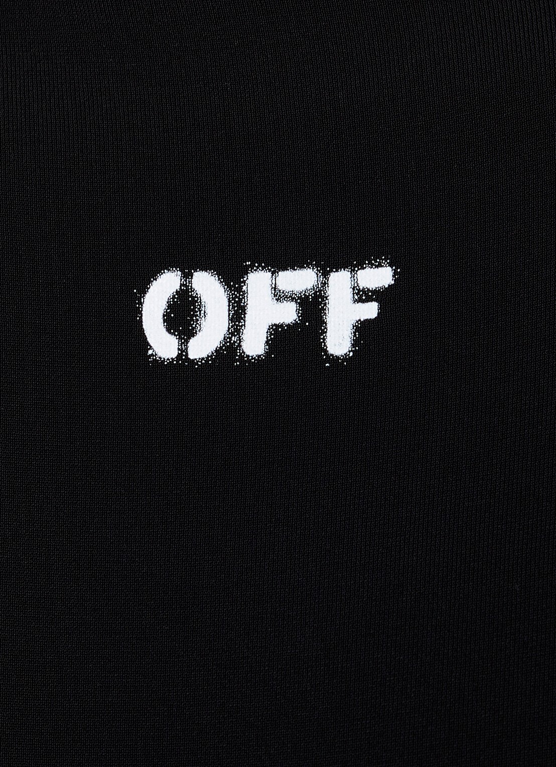 Off-White Top met col en logo - detail 4 zwart