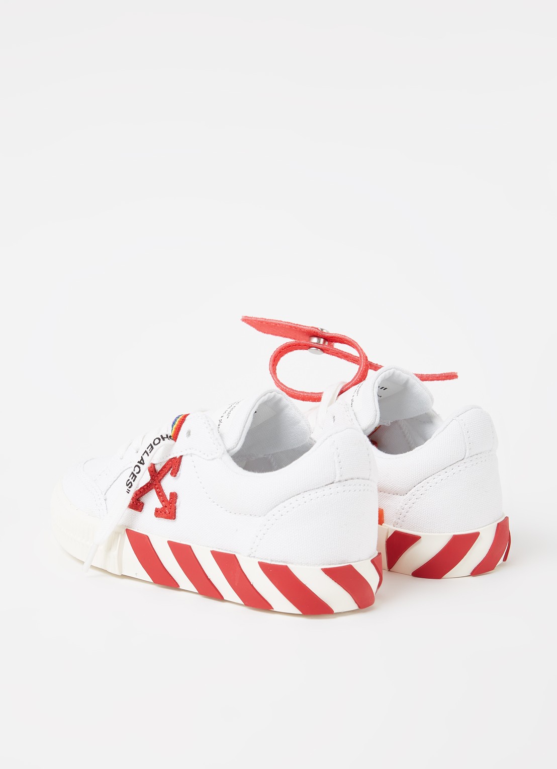 Off-White Vulcanized sneaker van canvas met suède detail - detail 3 wit