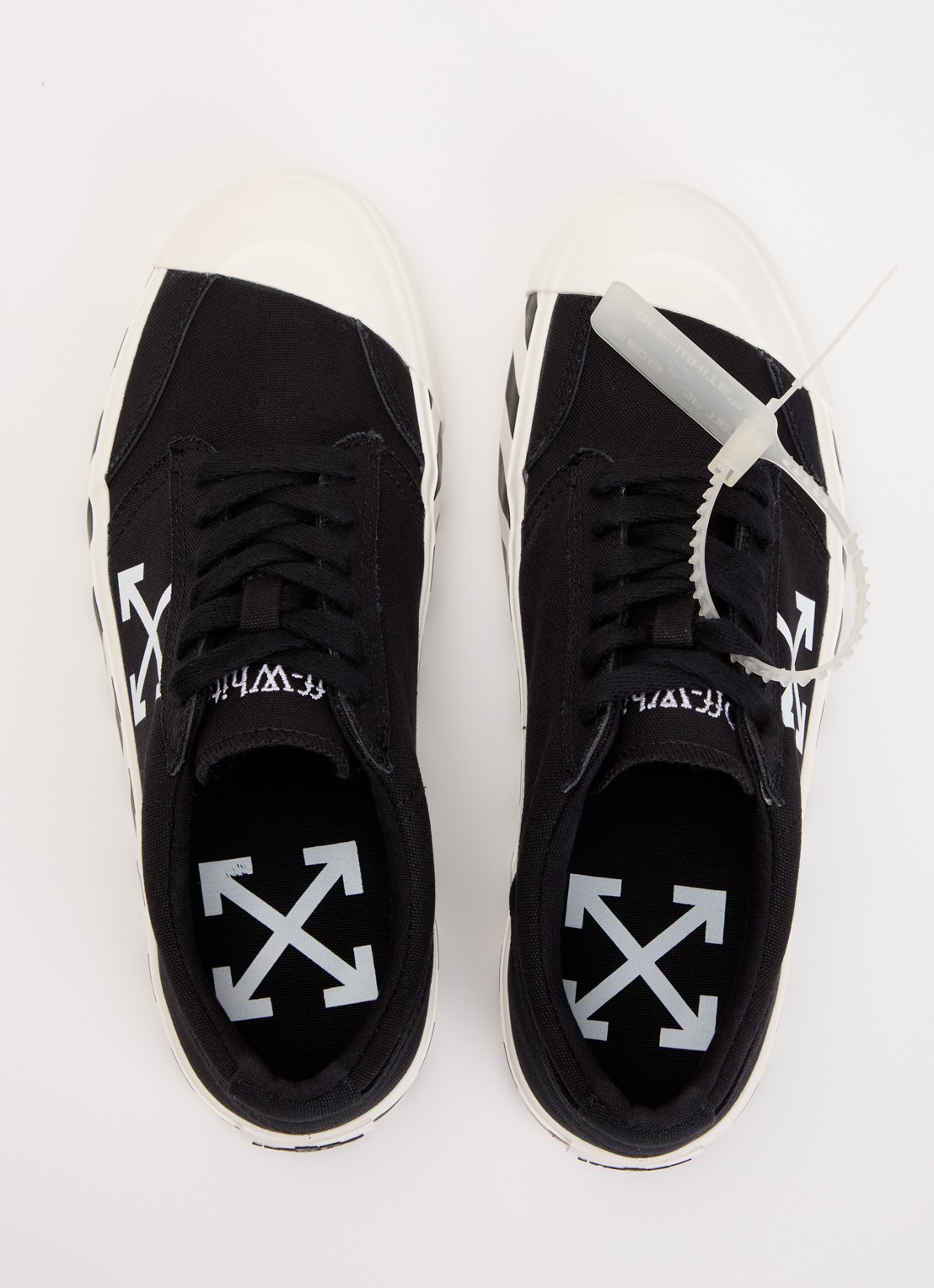 Off-White Vulcanized Undercut sneaker met logo - detail 4 zwart