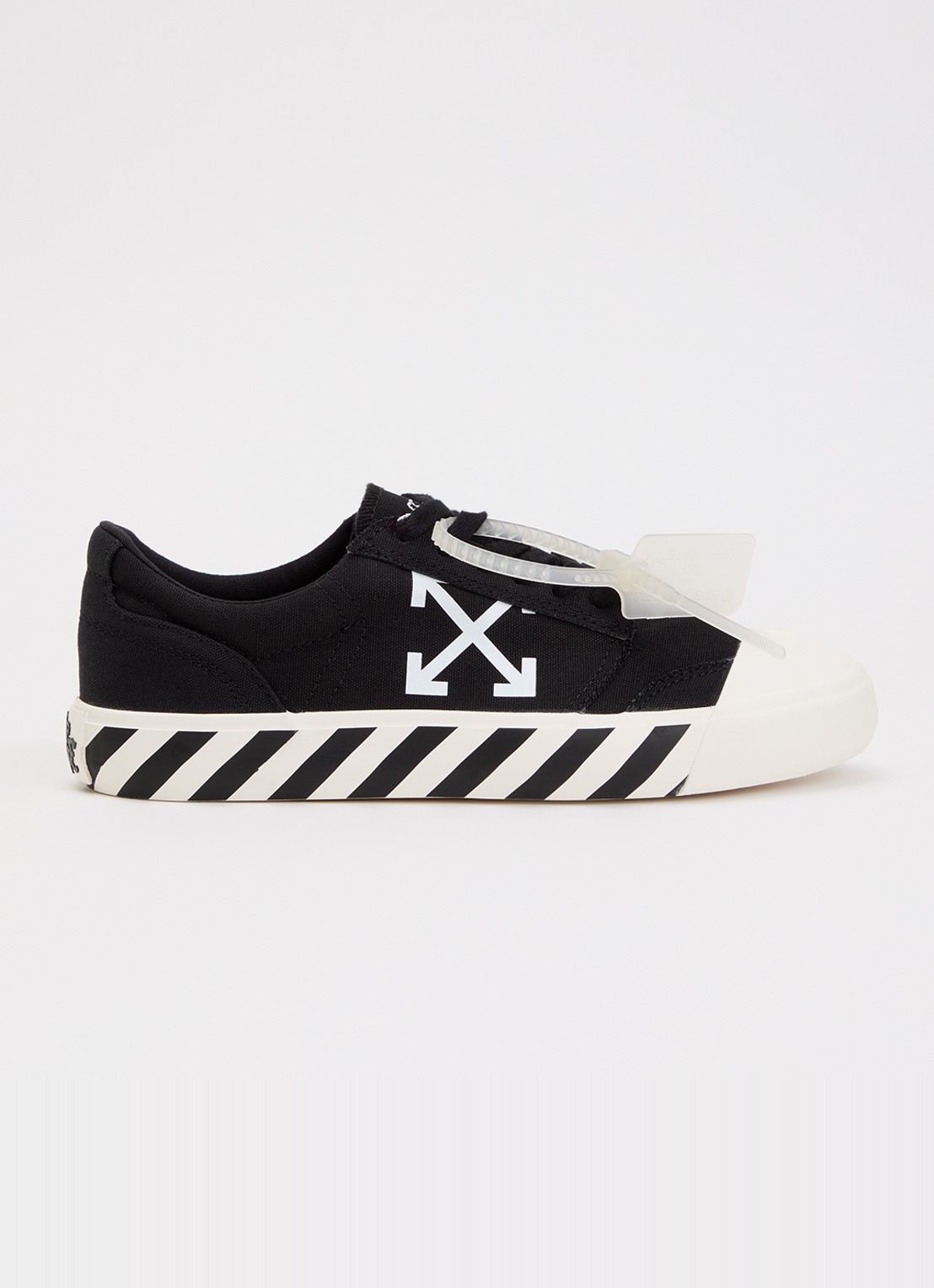 Off-White Vulcanized Undercut sneaker met logo - voorkant 2 zwart