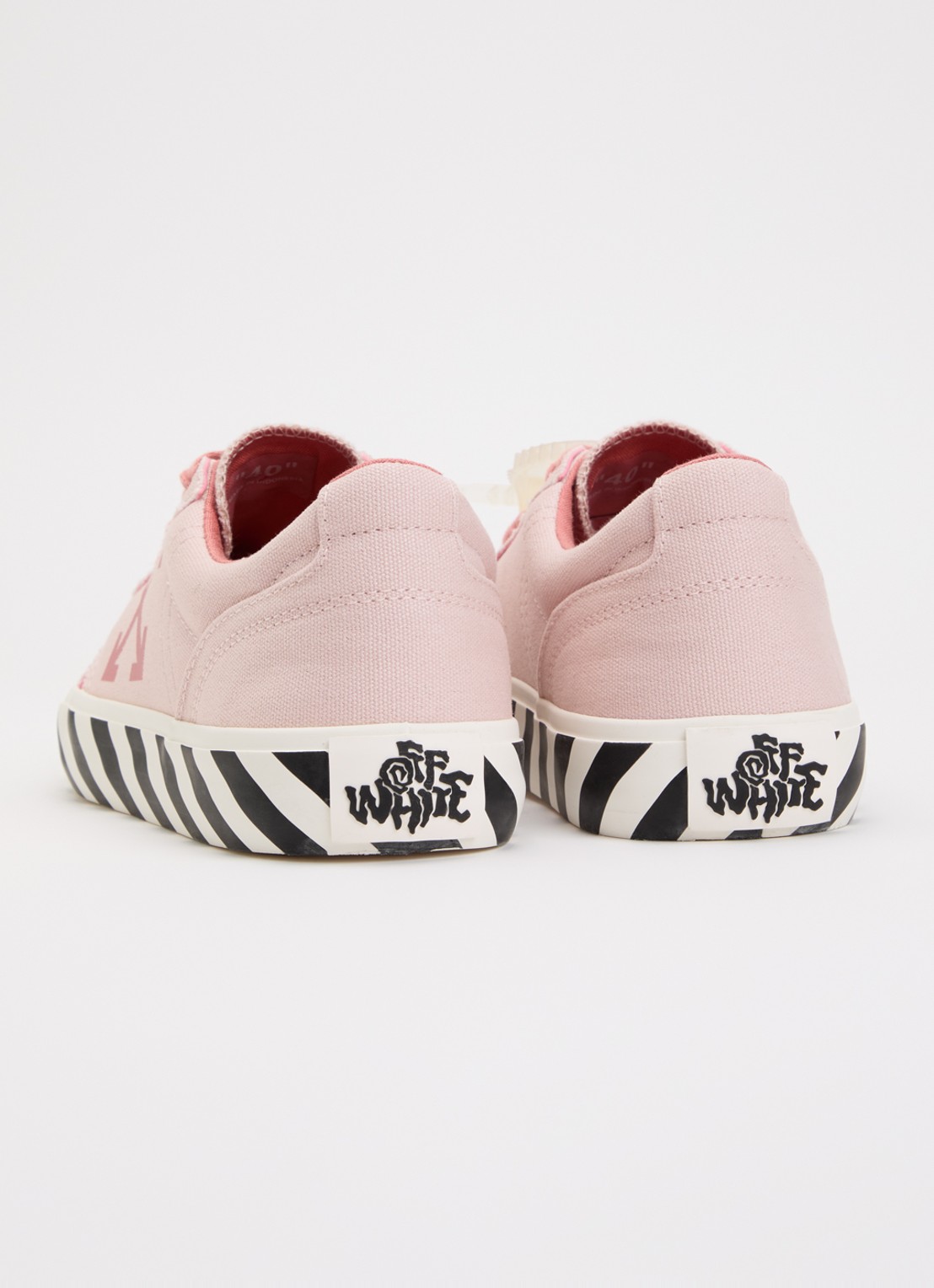 Off-White Vulcanized Undercut sneaker met logo - achterkant 2 oudroze