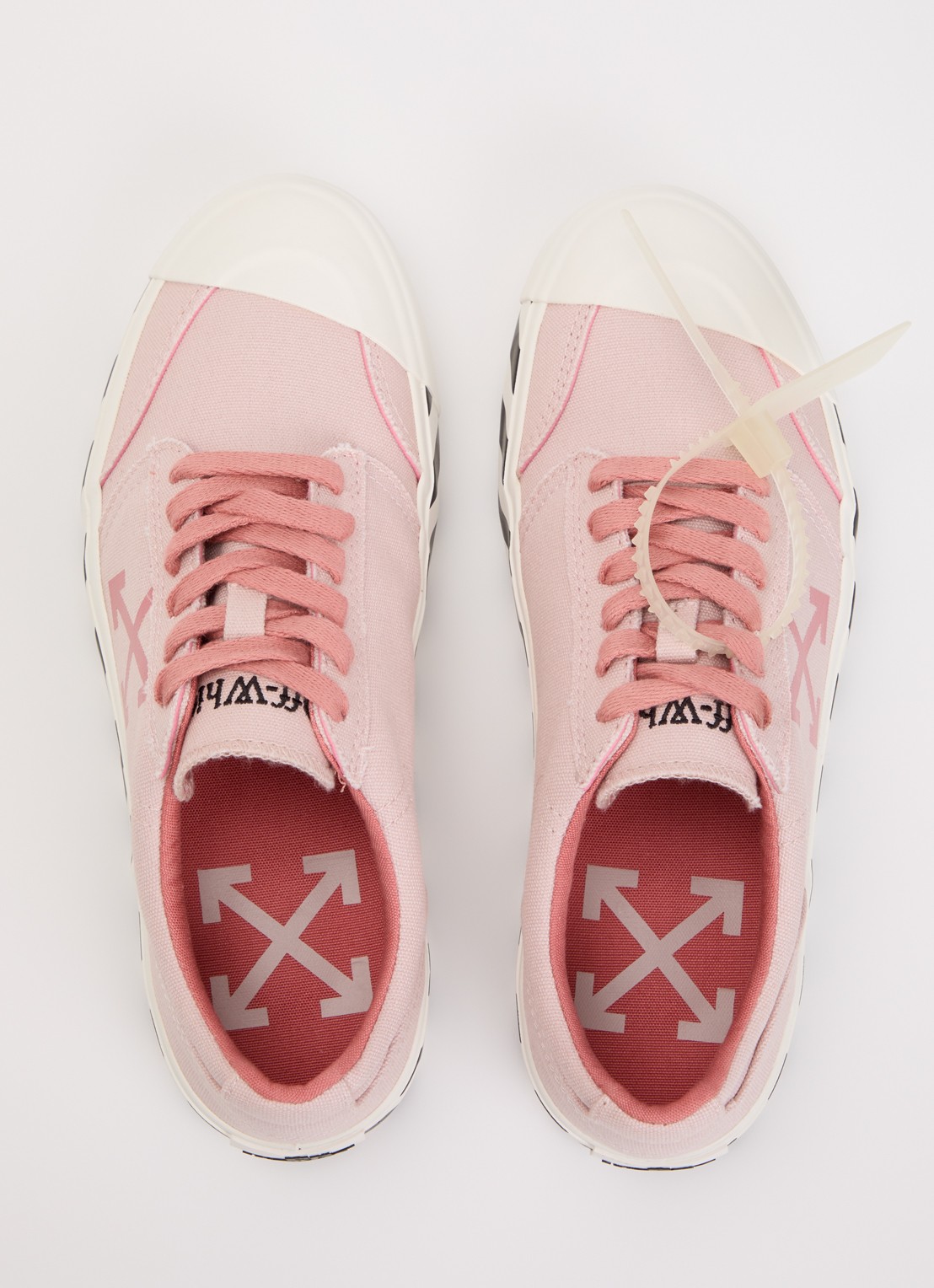 Off-White Vulcanized Undercut sneaker met logo - detail 4 oudroze