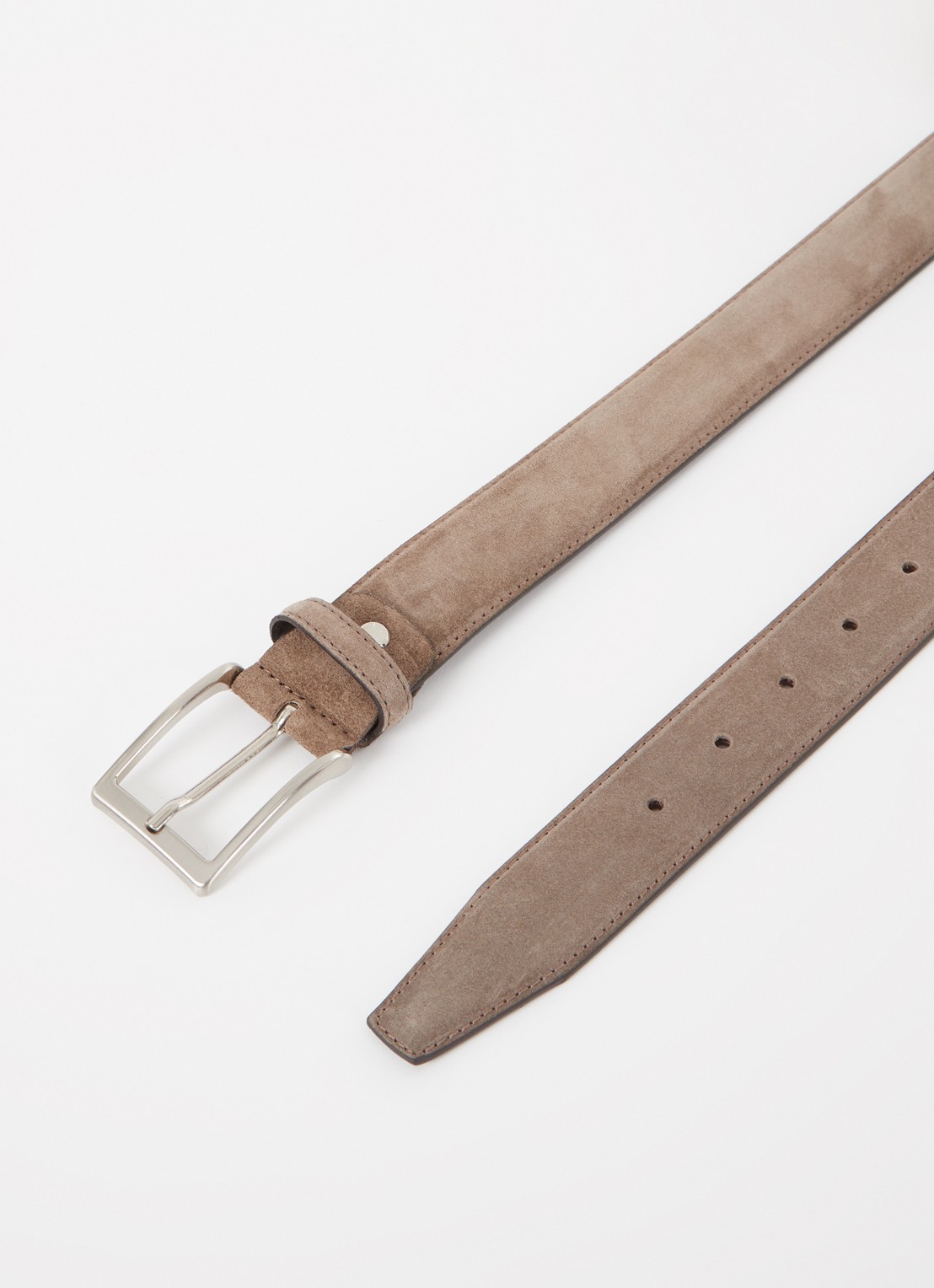 Officine Napoli 2035 riem van suède - detail 2 taupe