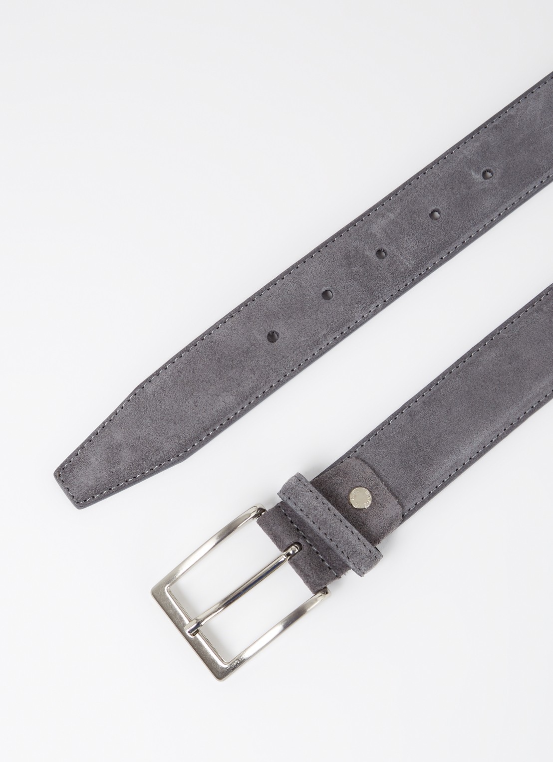 Officine Napoli 2035 riem van suède - detail 2 grijs