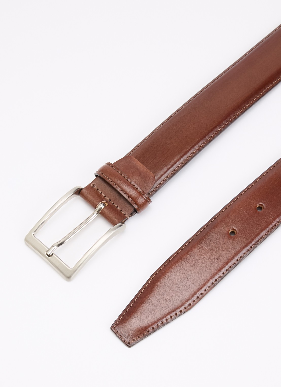 Officine Napoli Riem van leer - detail 2 roodbruin