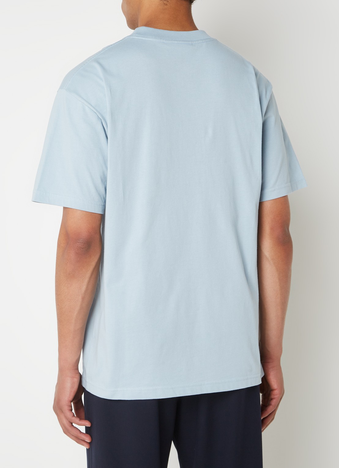 OLAF Block T-shirt met logo - achterkant 3 lichtblauw