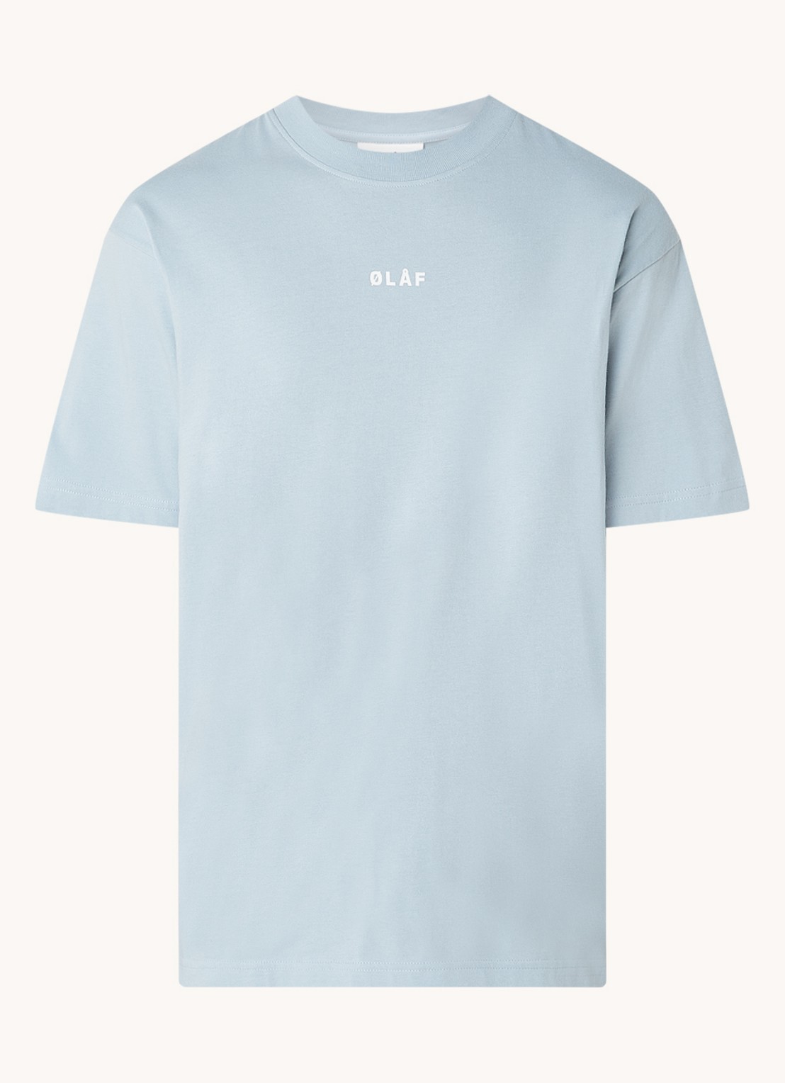 OLAF Block T-shirt met logo - voorkant lichtblauw