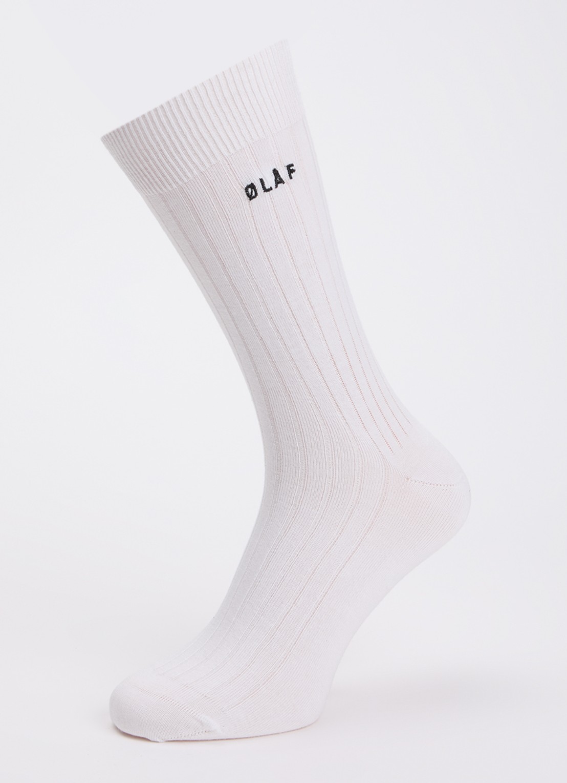 OLAF Essential sokken in katoenblend met logo - detail wit
