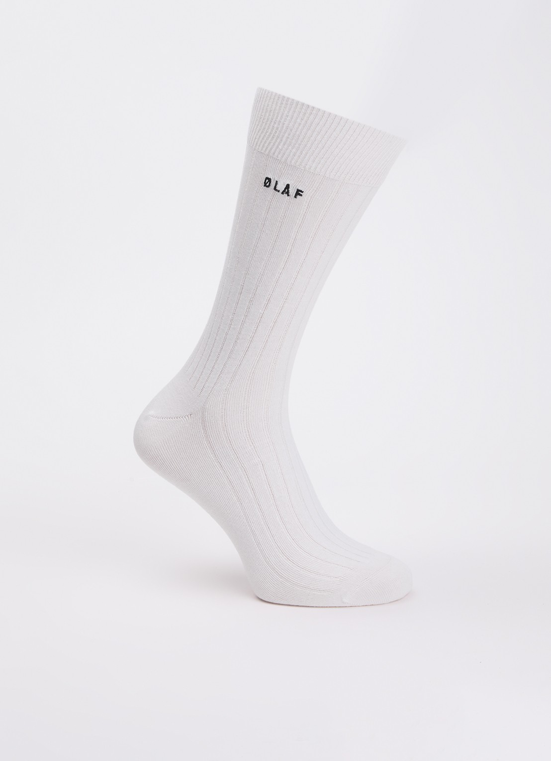 OLAF Essential sokken in katoenblend met logo - voorkant 2 wit