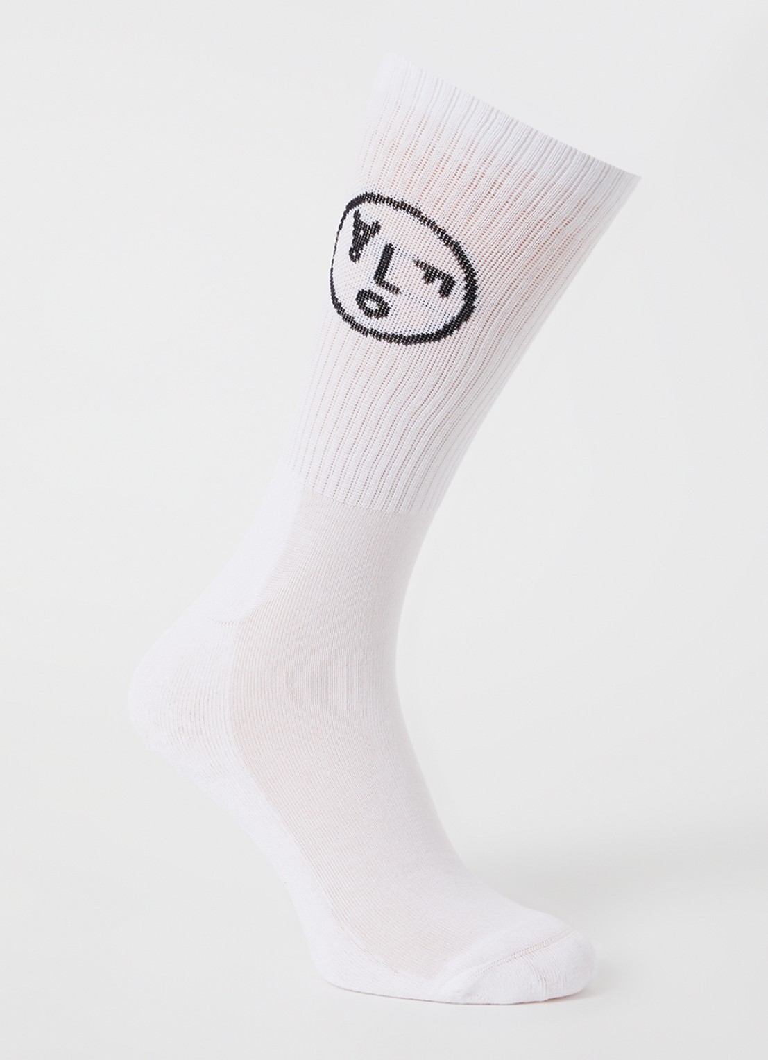 OLAF Face sportsokken met logo - voorkant 2 wit