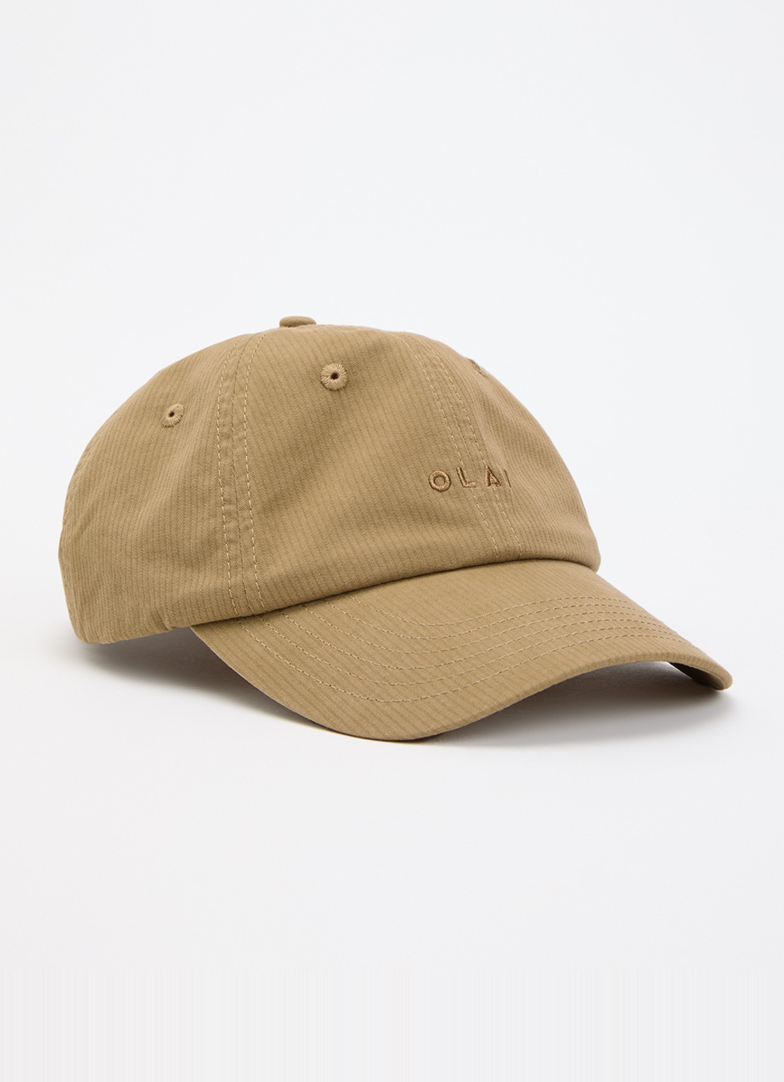 OLAF Herringbone pet met logo - voorkant camel