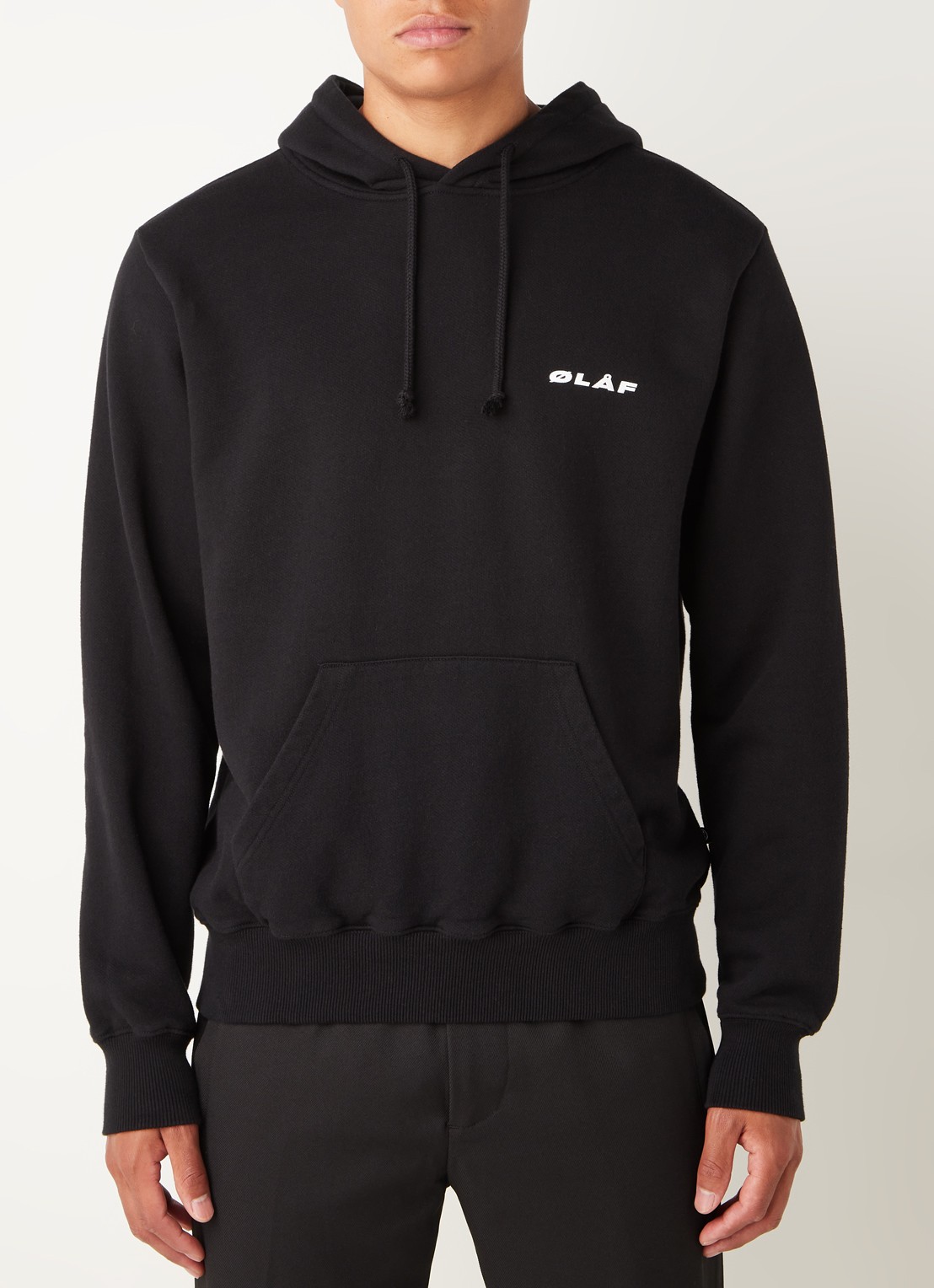 OLAF Hoodie met logo - detail 3 zwart