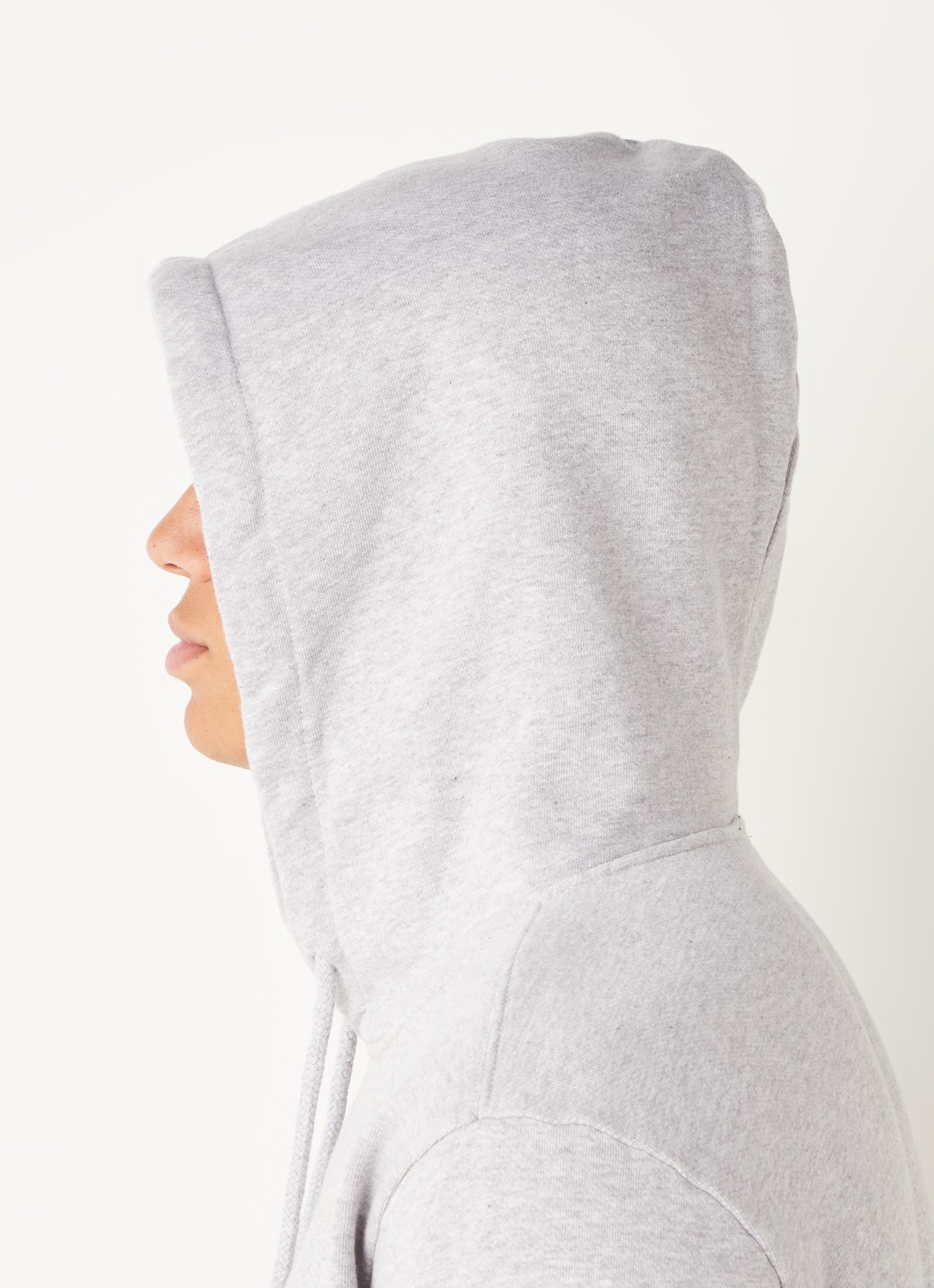 OLAF Hoodie met logo - detail 4 middengrijs