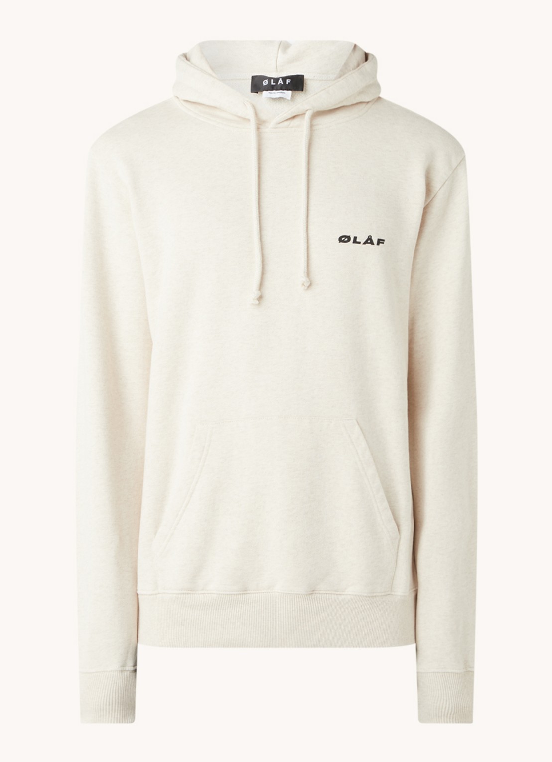 OLAF Hoodie met logo - voorkant vanillegeel