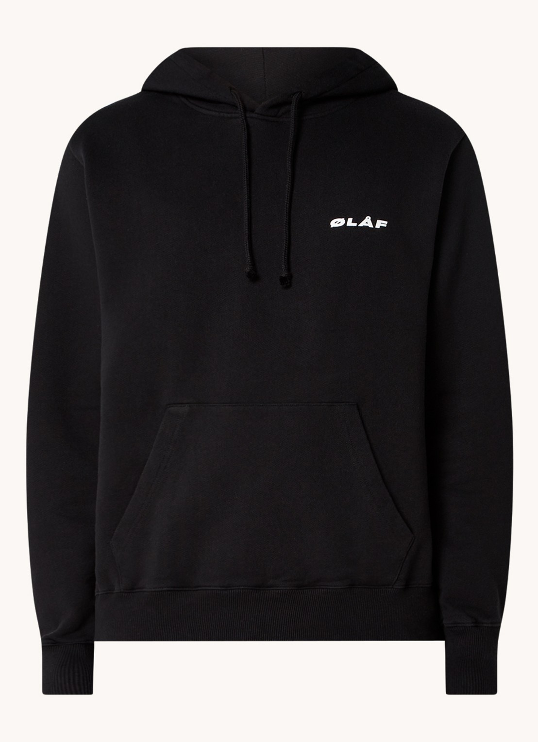 OLAF Hoodie met logo  - voorkant zwart
