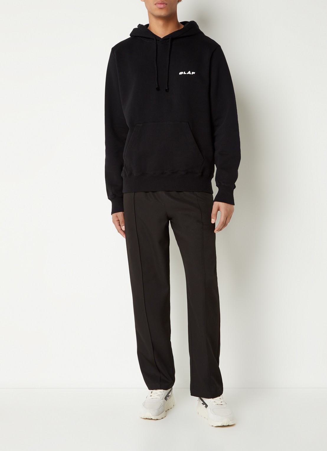 OLAF Hoodie met logo  - voorkant 2 zwart