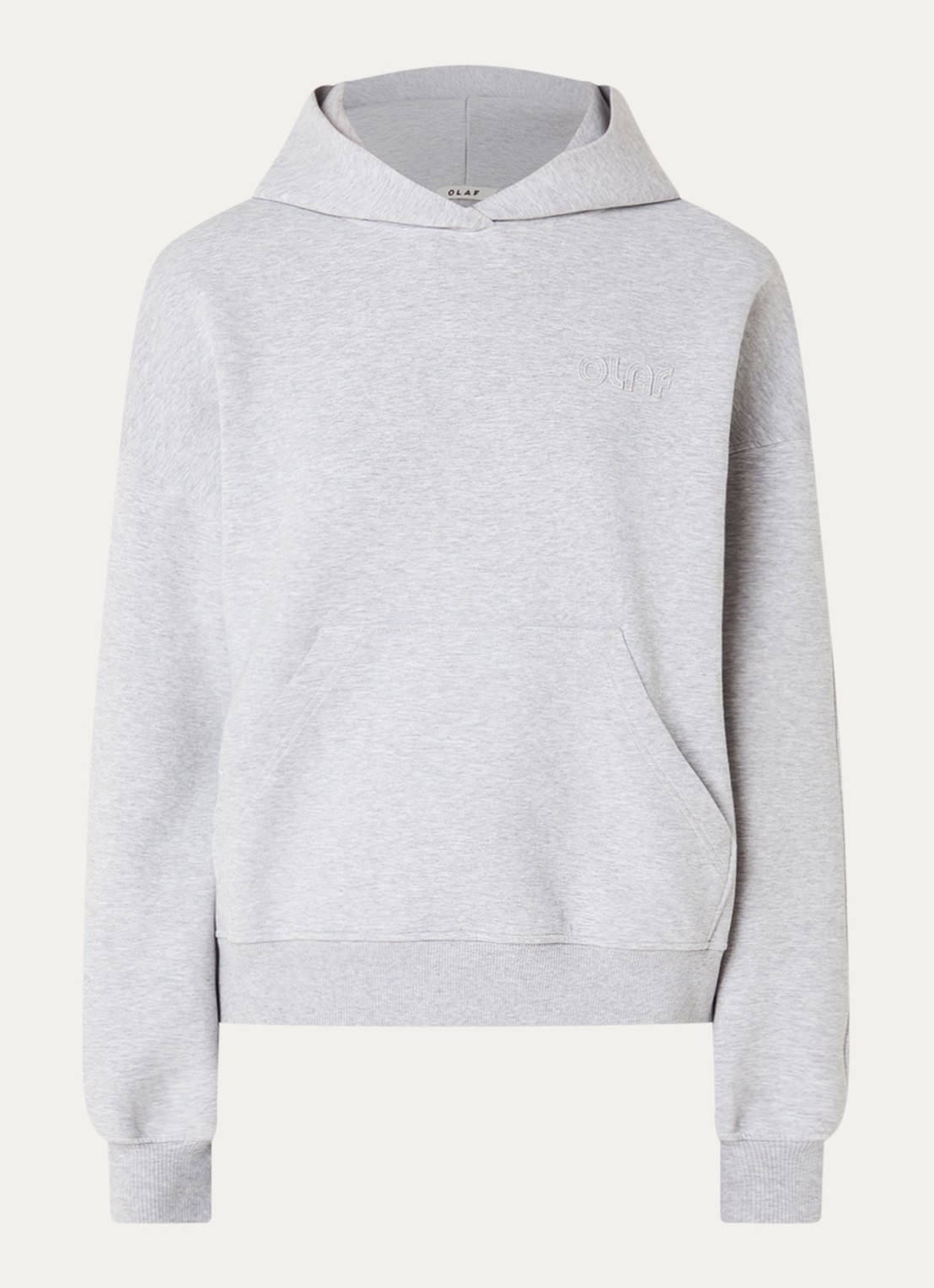 OLAF Hoodie met logo - voorkant 3 grijsmele